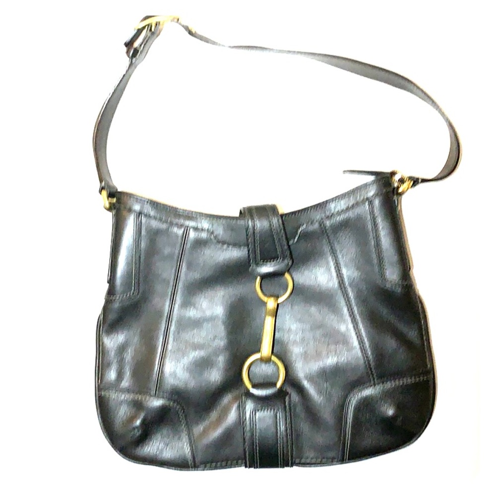 Classic Coach Bag with Gold tone hardware
